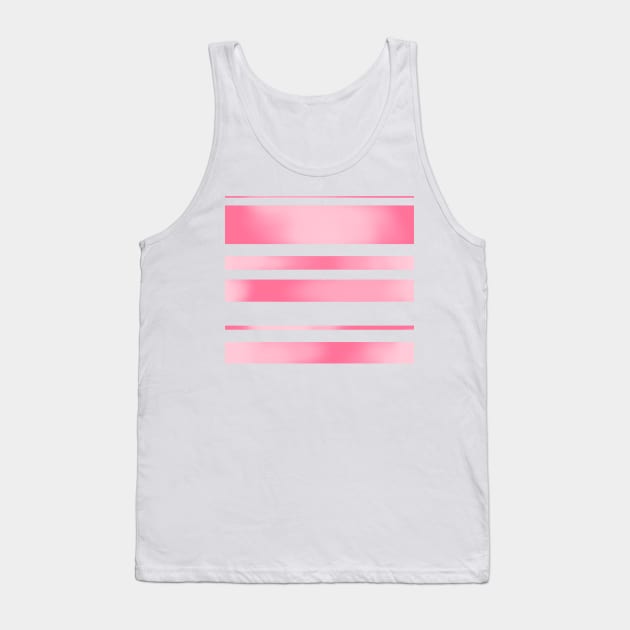 Pink Watercolour Stripes Tank Top by VictoriaLehnard